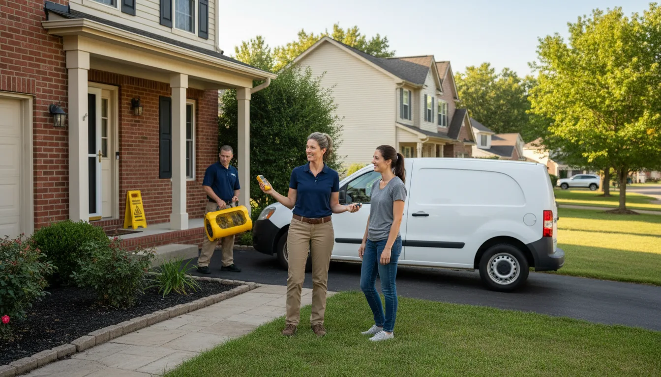 Residential water damage restoration in Blain, PA